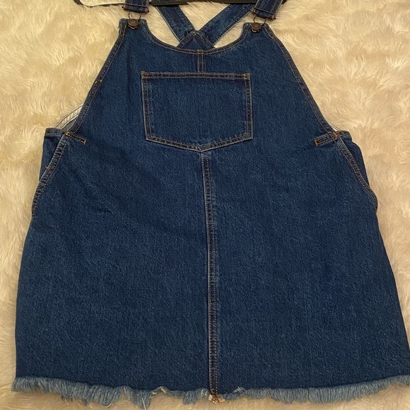 Forever 21 fringed denim overall dress - Picture 2 of 7